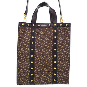 Burberry Monogram Canvas Portrait Tote Bag